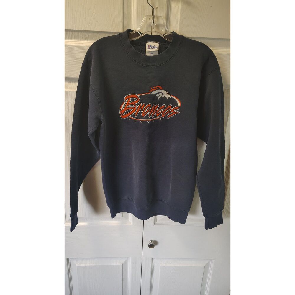 Vintage 90s Denver Broncos Pro Player Crewneck Sweatshirt 18/20 Youth XL